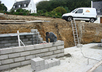 Réalisation des fondations à Plorec-sur-Arguenon